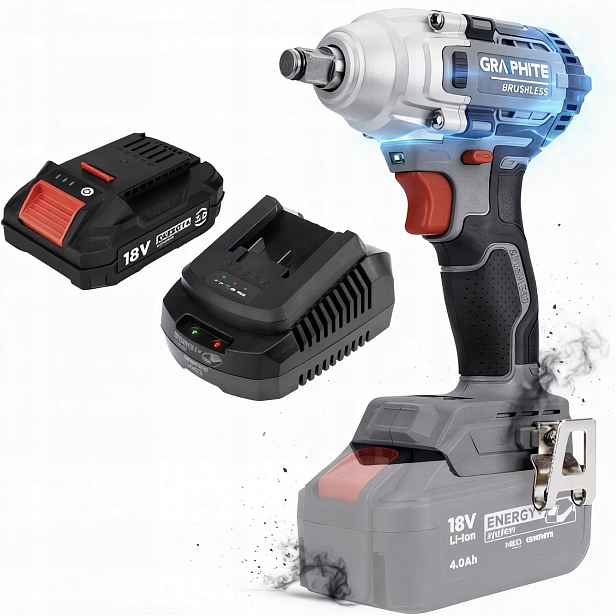 Graphite Bezkartáčový Rázový Klíč 18V 330NM 1/2 Akumulátor 2AH 58G028-1