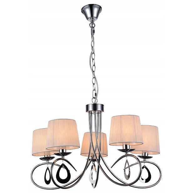 Lustr chrom-bílý 5XE14 40W Arnika Candellux