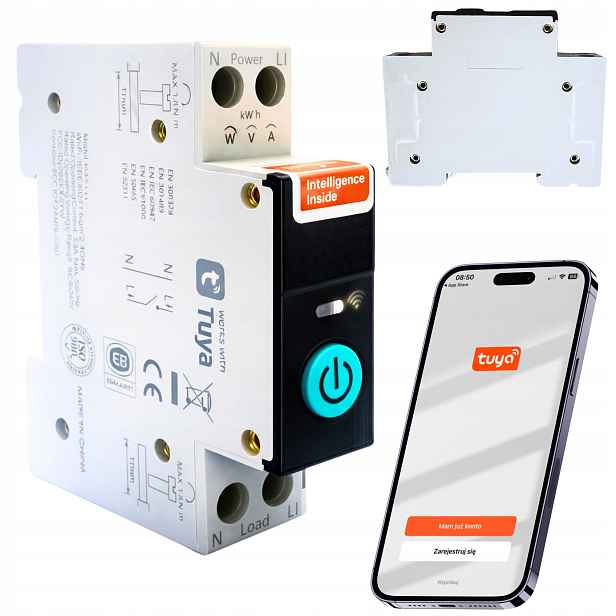 Spínač Vypínač 63A Proudový Wifi Tuya Automatický Smart