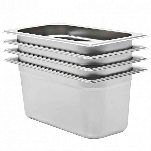 vidaXL Gastronádoby 4 ks GN 1/3 150 mm nerezová ocel