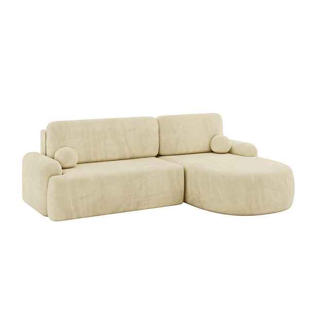 ALTDECOR ROHOVÁ SEDAČKA s funkcí spaní a úložným prostorem LIRA-L - 264x172x89 béžová