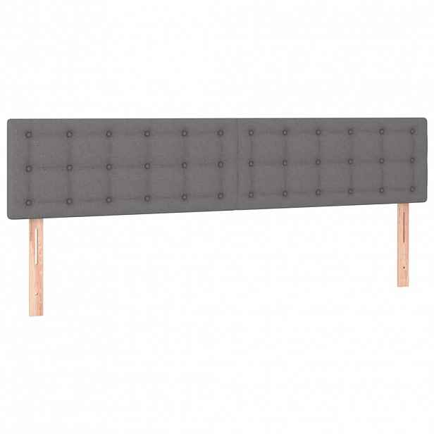 vidaXL Čela postele tmavě šedá 200x5x78/88 cm látka