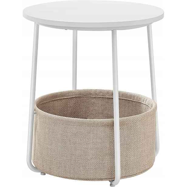 Pomocný stolek s novinami do obývacího pokoje Bílý 50 cm
