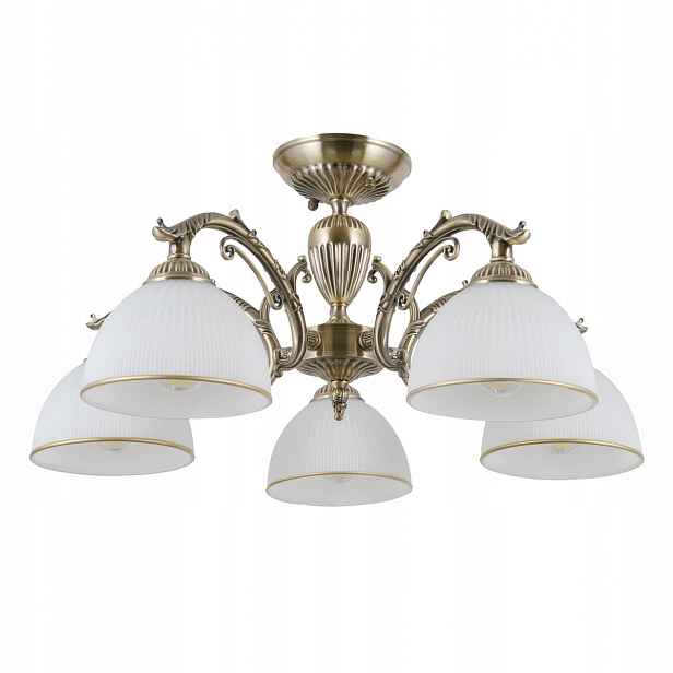 Stropní Svítidlo Stropní lampa Feneza Hnědá Starožitnost 5 zdrojů E27 40W 60cm Italux