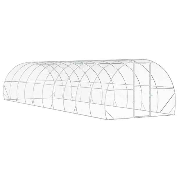 vidaXL Kuřecí kurník Stříbrná 1000 x 300 x 200 cm Pozinkovaná ocel