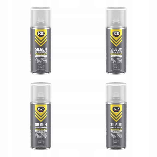 K2 Silgum těsnící guma bezbarvý sprej na okapy a komíny střech 400 ml