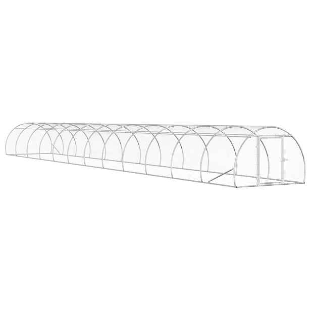 vidaXL Kuřecí kurník Stříbrná 1200 x 150 x 100 cm Pozinkovaná ocel