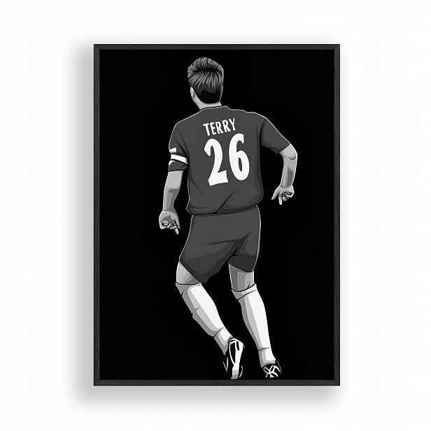 Obraz John Terry Plakát Rámeček Dřevěný Černý 30x42 cm