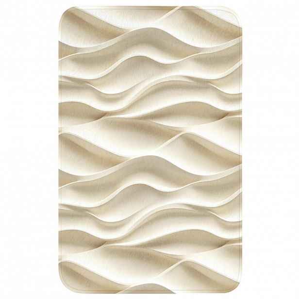 OnlyWow WC PŘEDLOŽKA Linie - Vlnité - Krémové 50x80 cm