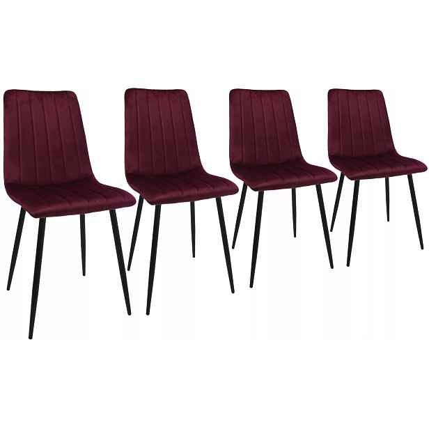 Sada 4 židlí DankorDesign Axa lilková