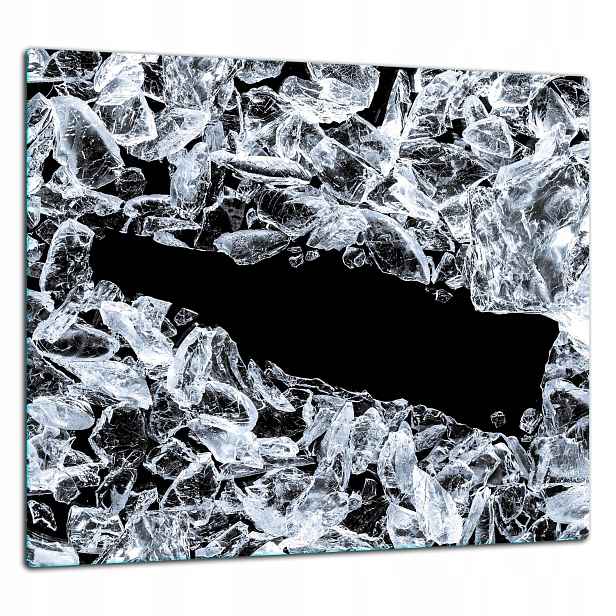 Skleněná Ochranná Deska Panel Lepidlo 65x60 Námraza
