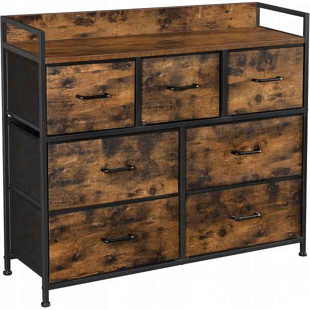 Komoda, skříňka, 7 zásuvek 28,5h x 98š x 85v cm