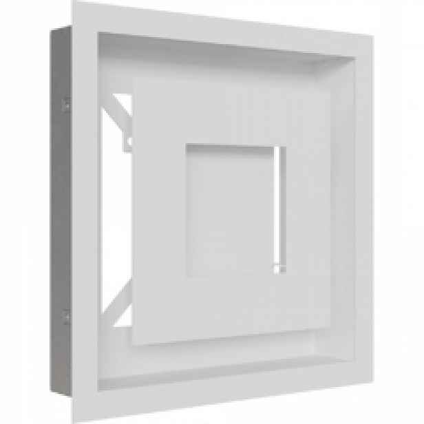 Větrací krbová mřížka Wind 22x22 bílá