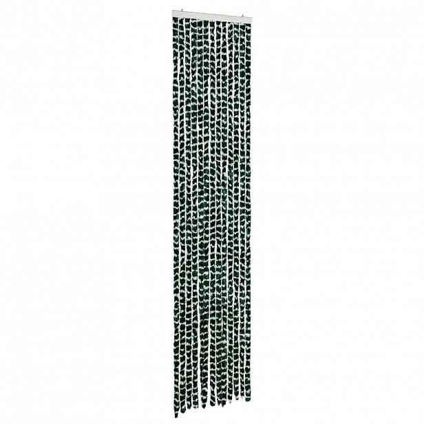 vidaXL Závěs proti hmyzu zeleno-bílý 56 x 185 cm Chenille