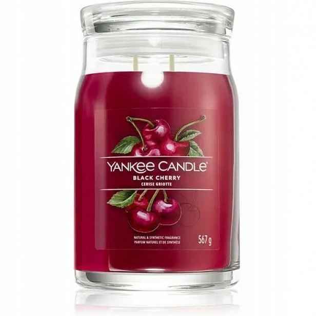 Yankee Candle Fruity Black Cherry, velká sójová svíčka 567 g