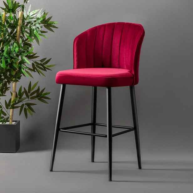 Bar Stool Set (4 Pieces) Rubi - Claret Red