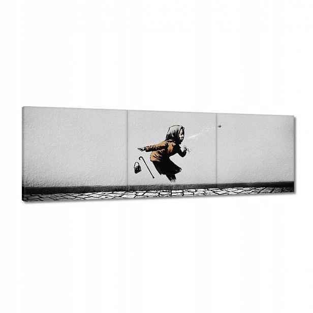 Obrazy 120x40 Banksy Kýchající babička