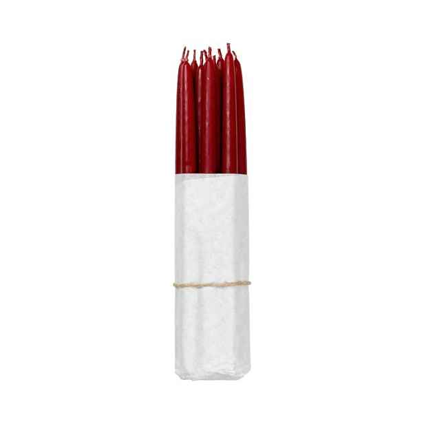 Sada 10 ks máčených svíček průměr 1,2 cm doba hoření 2,5 h Broste SMOOTH  - vínová