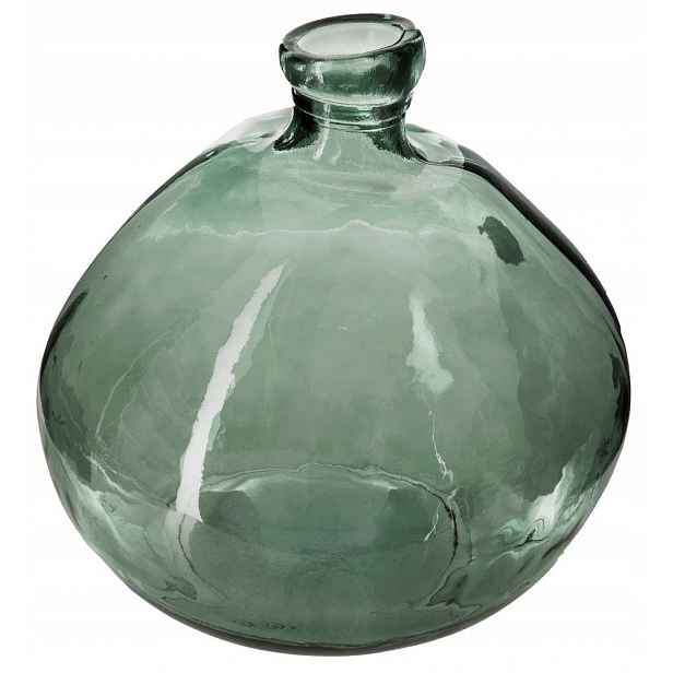 Váza kulatá pro broušené vázy, sklo, barva khaki, O 33 cm