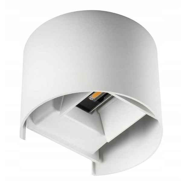 Zahradní lampa Stěrka nástěnná Led IP44 bílá čtvercová