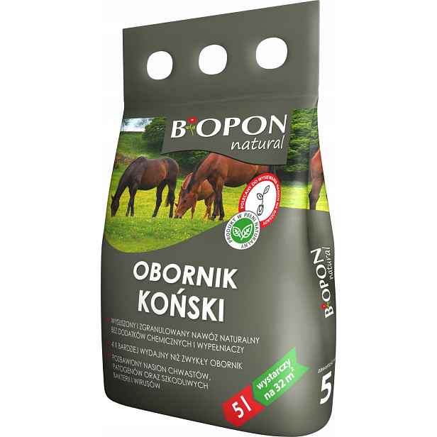 Bopon Natural Koňský Oborník granulované přírodní hnojivo Biopon 5L