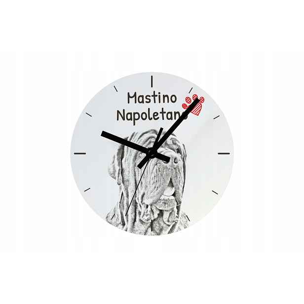 Neapolský mastif, závěsné a stojící hodiny se psem, personalizace, foto