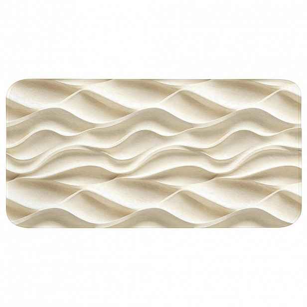 OnlyWow KOUPELNOVÁ PŘEDLOŽKA Linie - Vlnité - Krémové 120x60 cm