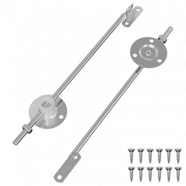 vidaXL Klapa pro podporu víka 2 ks Stříbrná 194 x 36 x 18 mm Železo