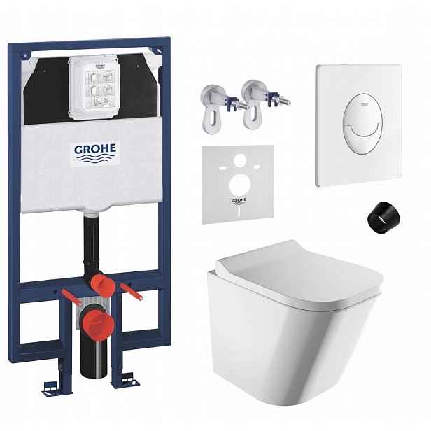 7v1 Podomítkový Wc set s podstavcem Grohe Slim Wc mísa Rim Omnires tlačítko