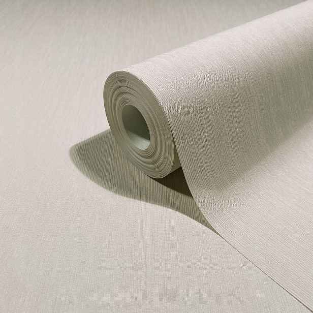 Béžová pruhovaná tapeta s vinylovou strukturou na flizelině tapety