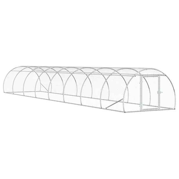 vidaXL Kuřecí kurník Stříbrná 800 x 150 x 100 cm Pozinkovaná ocel