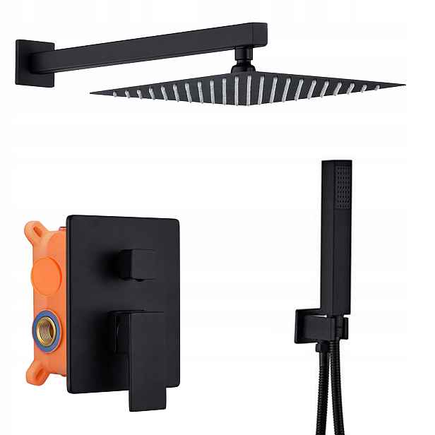 Sprchový Set Podomítkový Basilio 1103B Černý Smartbox
