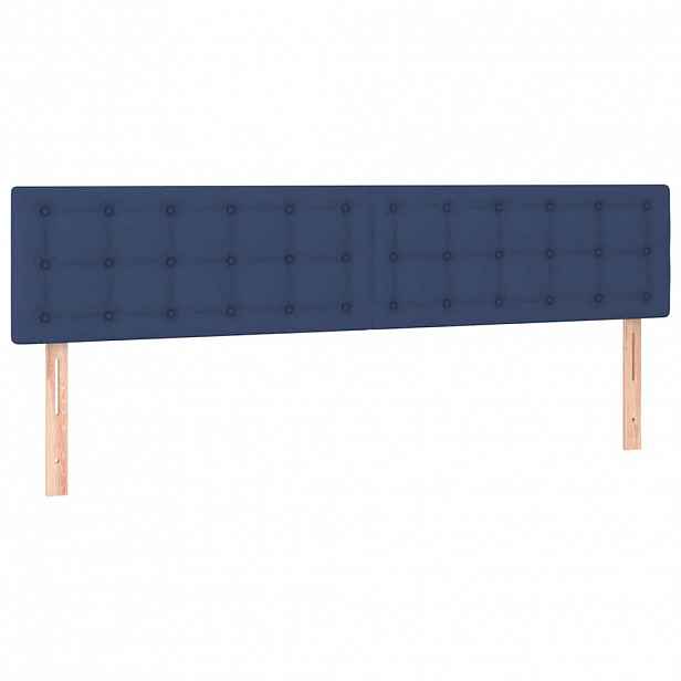 vidaXL Čela postele modrá 200x5x78/88 cm látka