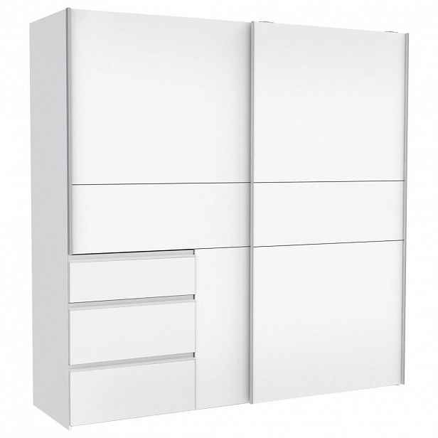 Carryhome SKŘÍŇ S POSOUVACÍMI DVEŘMI, bílá, 170/200/61 cm
