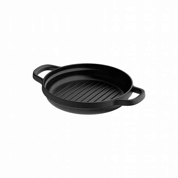 Pánev BergHoff Leo litinová 26 x 5 cm smaltovaná Bbq vroubkovaná