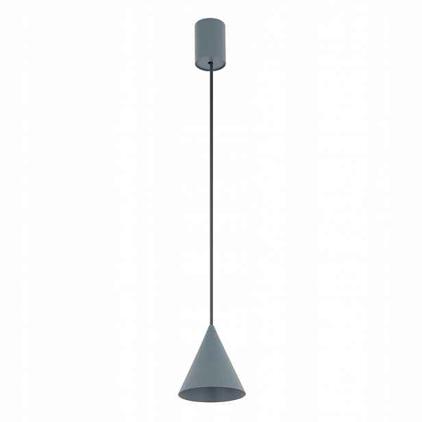 Šedá závěsná lampa Zenith s moderním designem nad stůl Nowodvorski