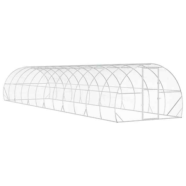 vidaXL Kuřecí kurník Stříbrná 1200 x 300 x 200 cm Pozinkovaná ocel
