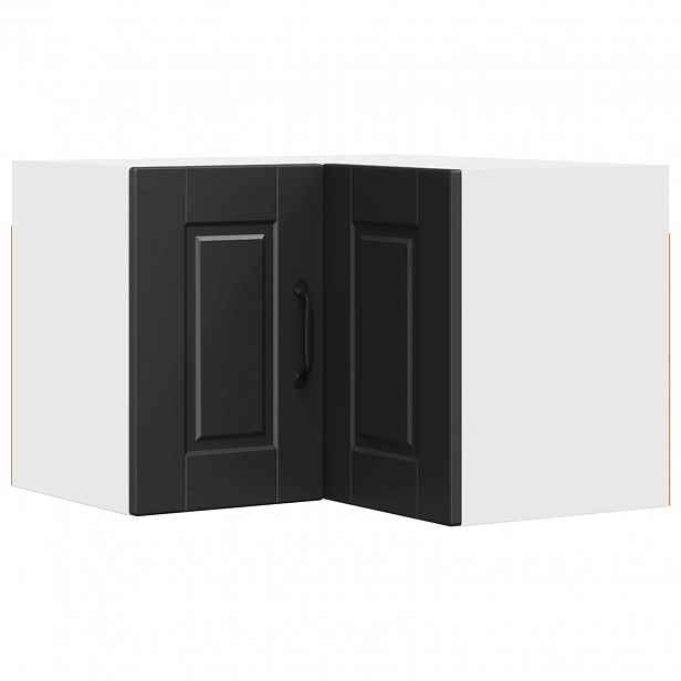 vidaXL Nástěnný roh skříň PORTO Černá 57 x 57 x 40 cm Kompozitní dřevo