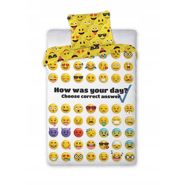 Faro Povlečení Emoji Bavlna, 140/200, 70/90 cm (FA-079029)
