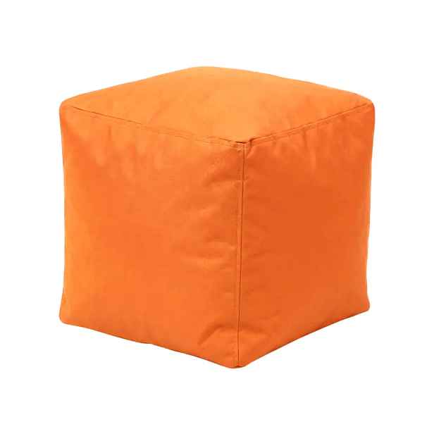 Idea Sedací taburet CUBE oranžový s náplní 100 l