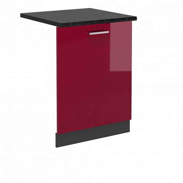 Vicco ČELNÍ PANEL MYČKY R-Line Červená vysoký lesk 60 cm , PD Antracit