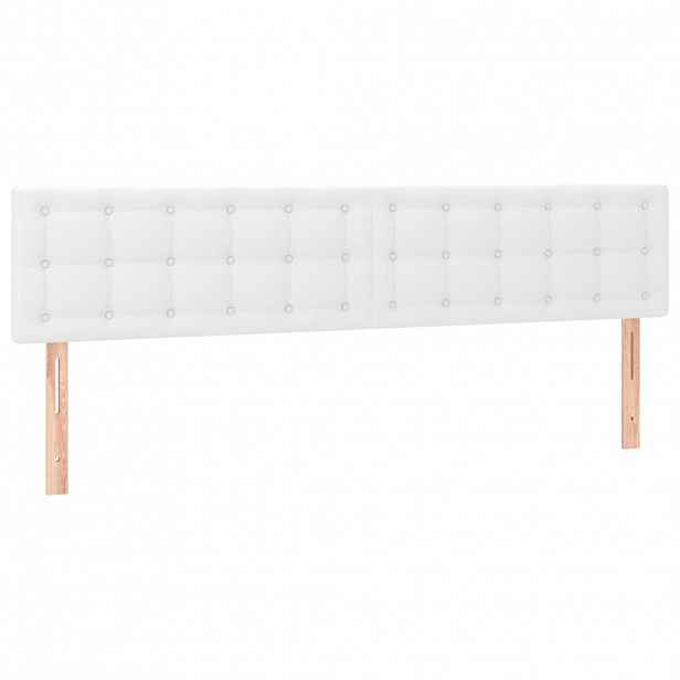 vidaXL Čela postele bílá 200 x 5 x 78/88 cm umělá kůže