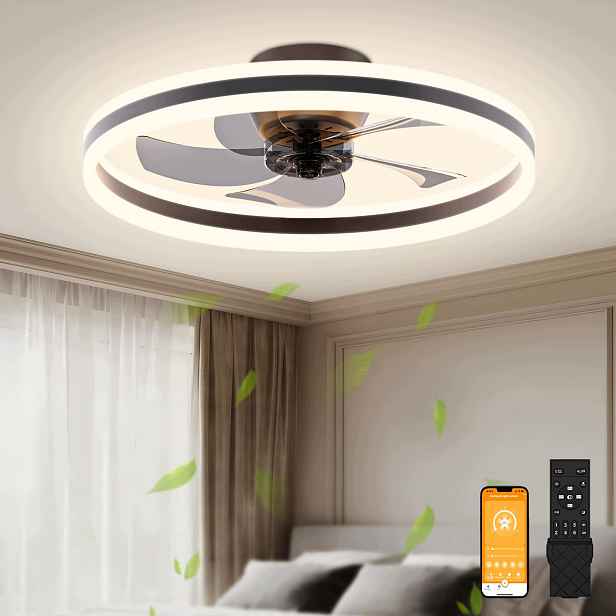 Volisun Led stropní ventilátor s osvětlením 6 rychlostních stupňů a dálkovým ovládáním