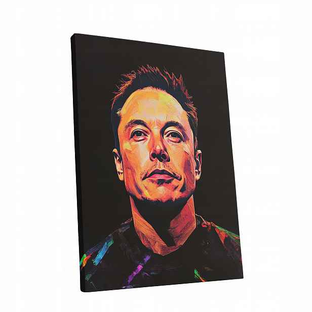 Obraz na plátně Portrét Elon Musk v obývacím pokoji Elona Muska dárek 75x100