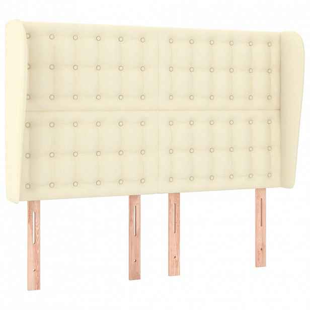 vidaXL Čelo postele typu ušák krémové 147 x 23 x 118/128 cm umělá kůže