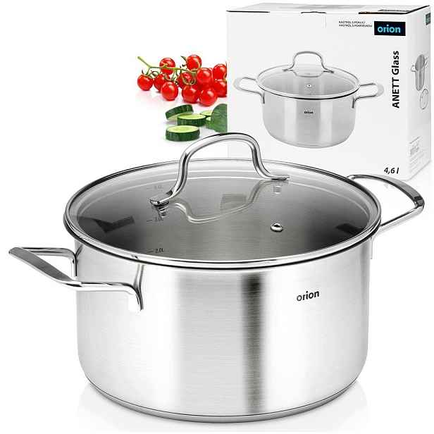 Hrnec Ocelový s poklicí pro tradiční vaření Orion Anett 22 cm 4,6L