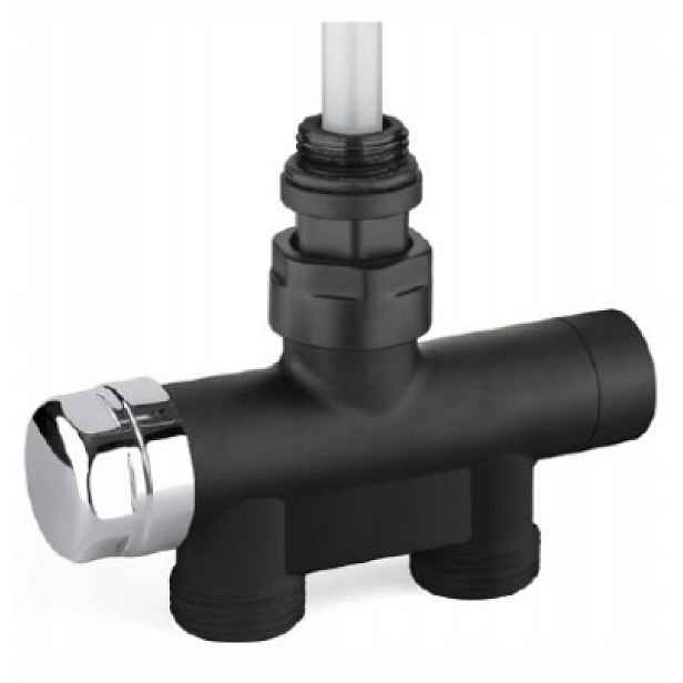 Jednoduchý ventil pro radiátor Mono/černý Mat Term. 50 mm M30x1,5CU/PEX