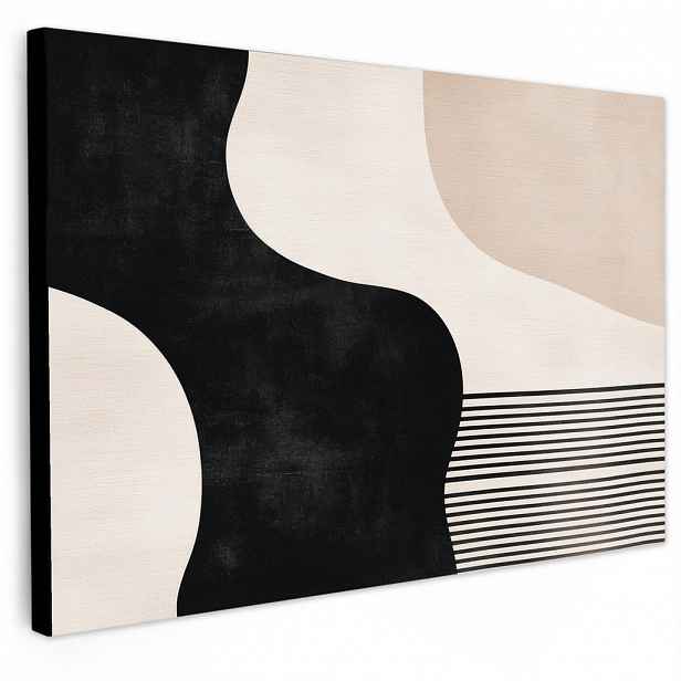 MuchoWow OBRAZ NA PLÁTNĚ Abstraktní - Japonské - Béžové - Moderní 90x60 cm