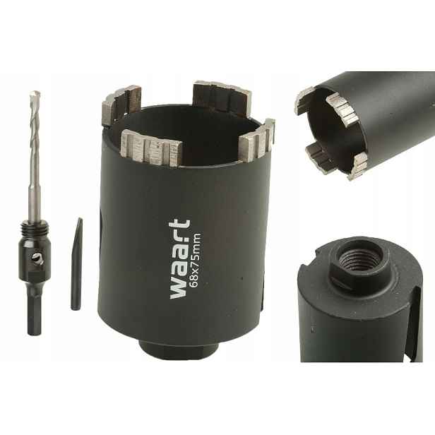 Korunkový Vrták Na Betonu Diamantový Turbo 68 mm Fréza Korunka Adaptér Sds