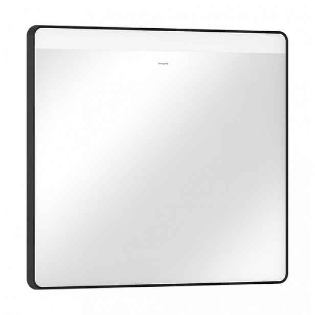 Led zrcadlo s infračerveným senzorem Hansgrohe Xarita Lite Q 60x70 cm černá matná 54971670